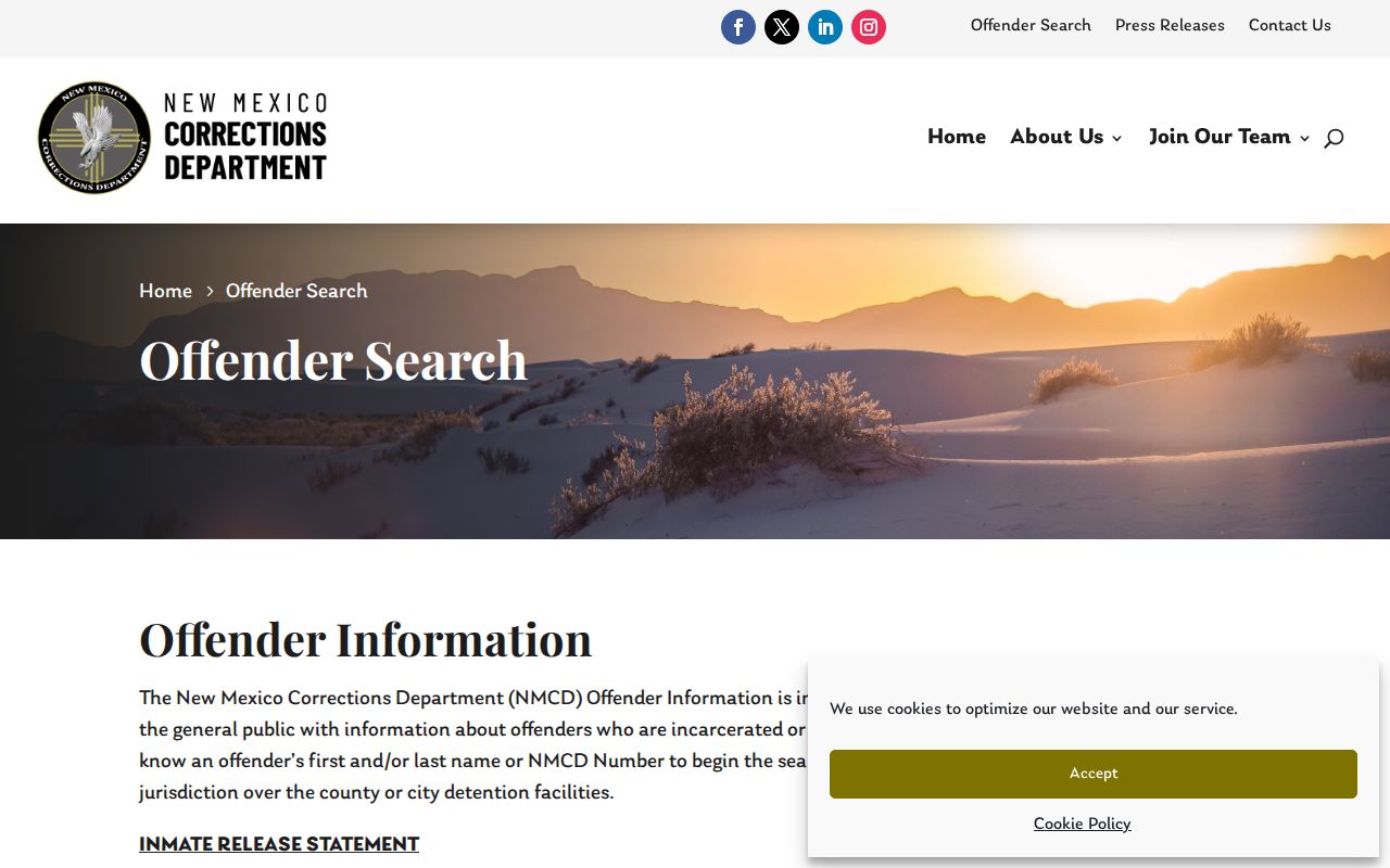 Sierra County arrest history follow-up in NMCD Offender Search