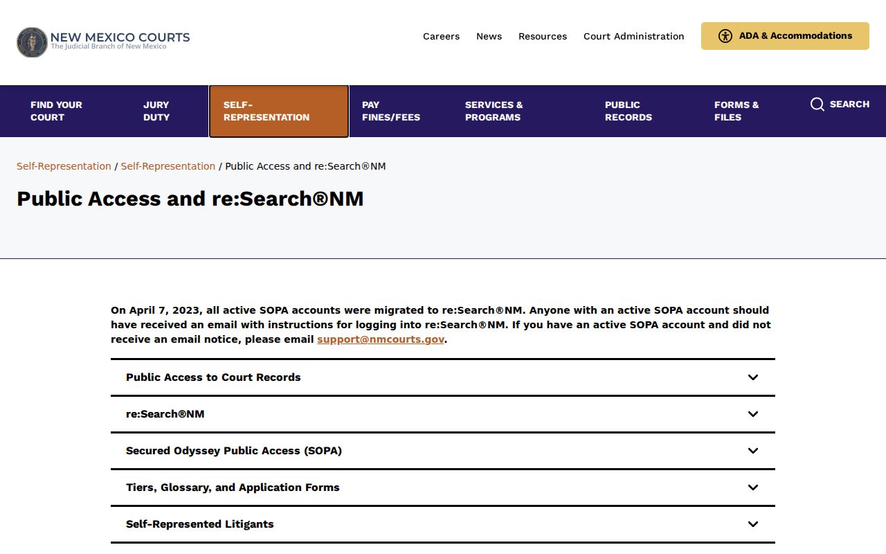 Sierra County court record access guidance for Case Lookup and re SearchNM