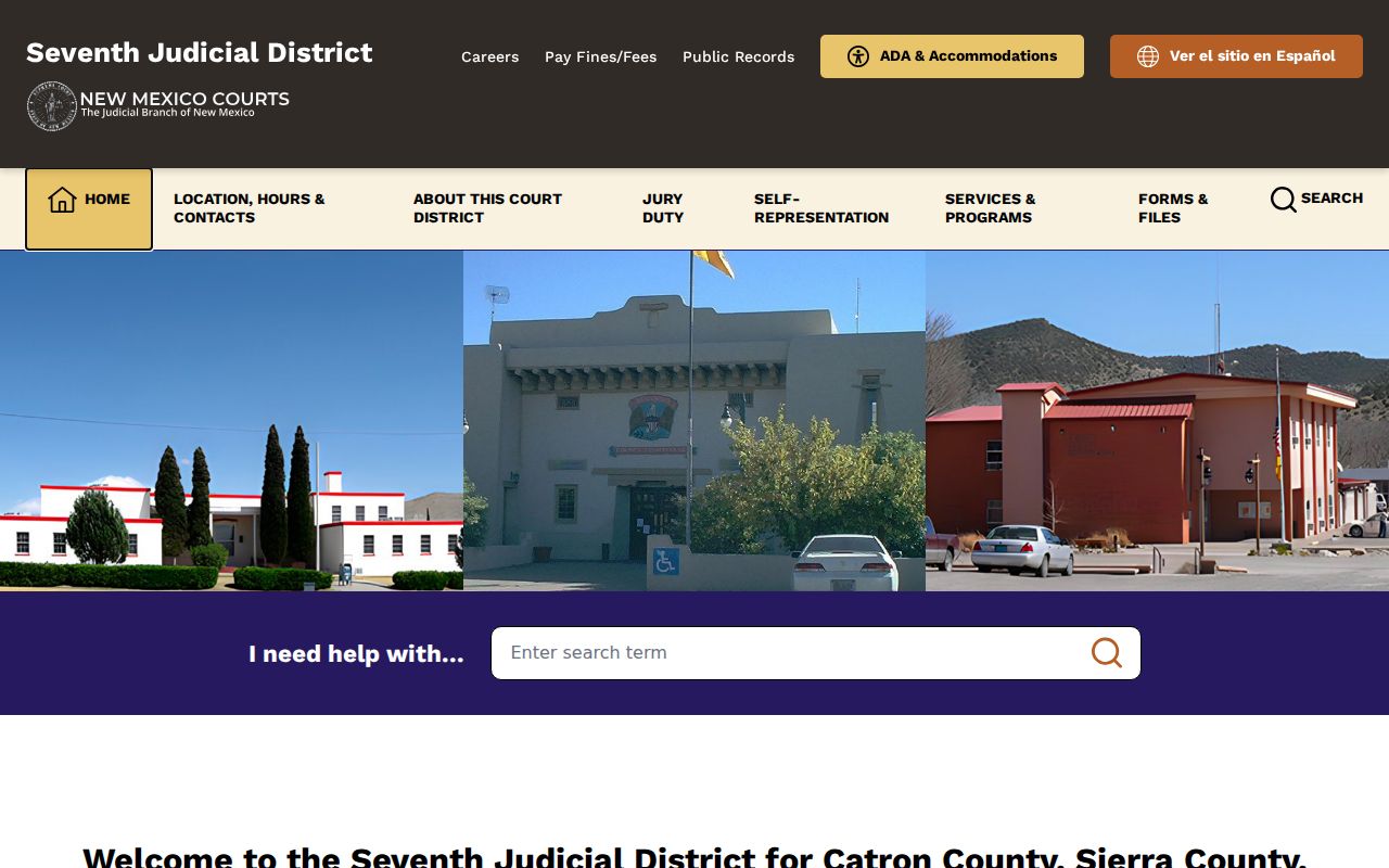 Sierra County criminal court cases on the Seventh Judicial District website